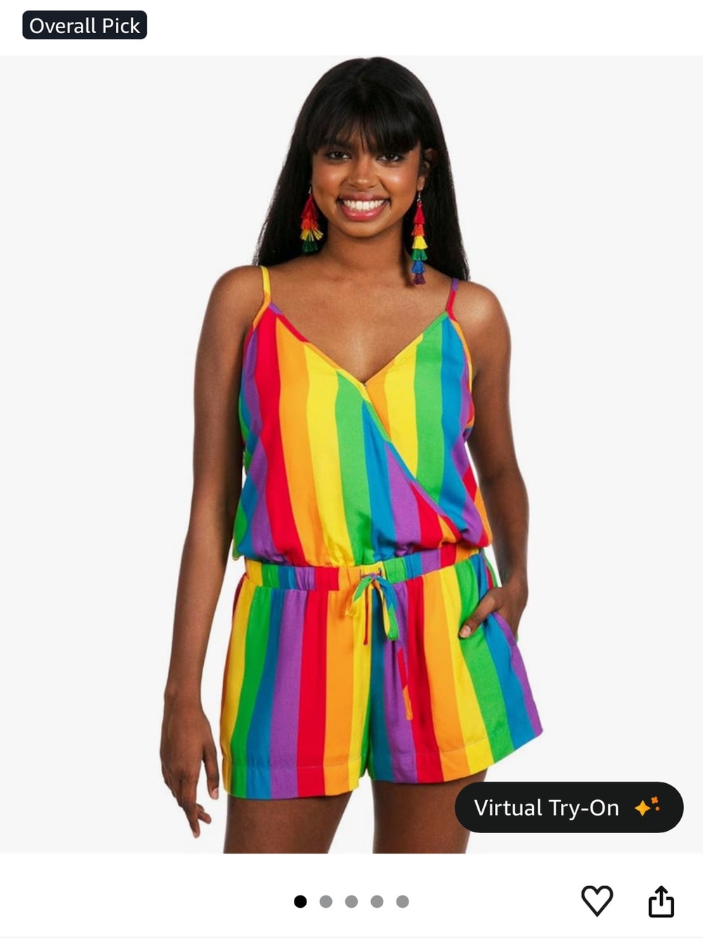 Women’s Large Rainbow Romper
